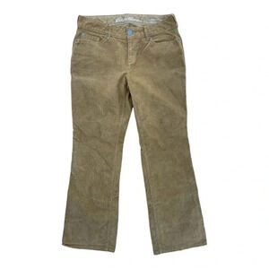 Eddie Bauer Slightly Curvy Straight Bootcut Corduroy Olive Pants Size 6